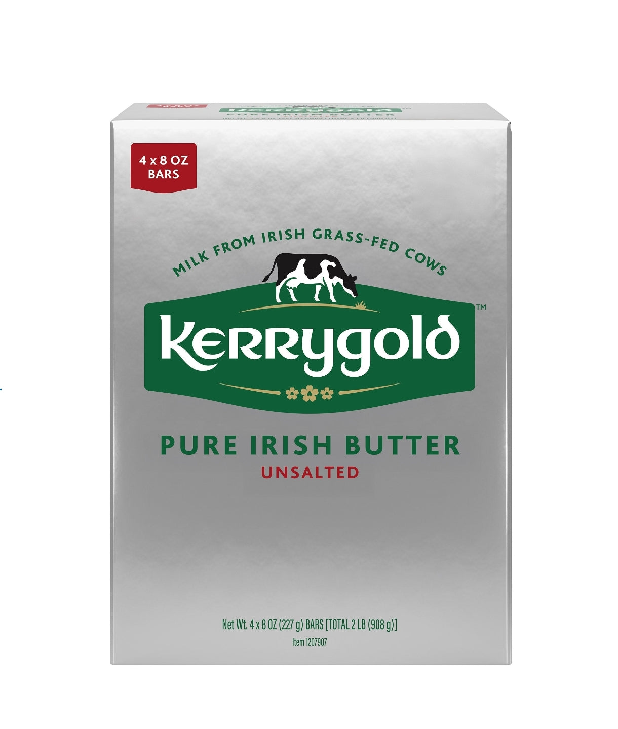 Kerrygold Pure Irish Butter, Unsalted, 8 oz, 4-count