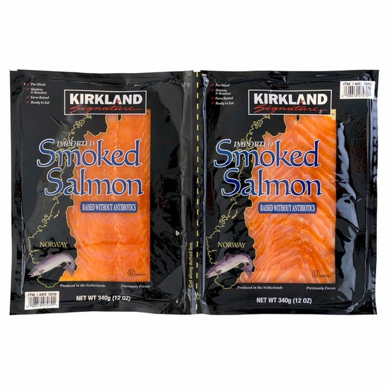 Kirkland Signature Smoked Salmon, 12 oz, 2-count