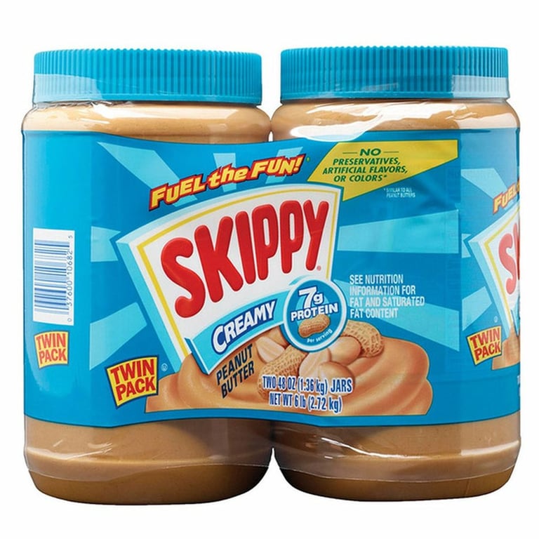 Skippy Peanut Butter, Creamy, 48 oz, 2-count