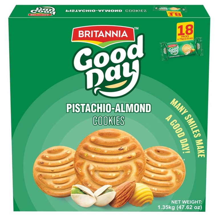 Britannia Good Day Pistachio-Almond Cookies, 47.62 oz