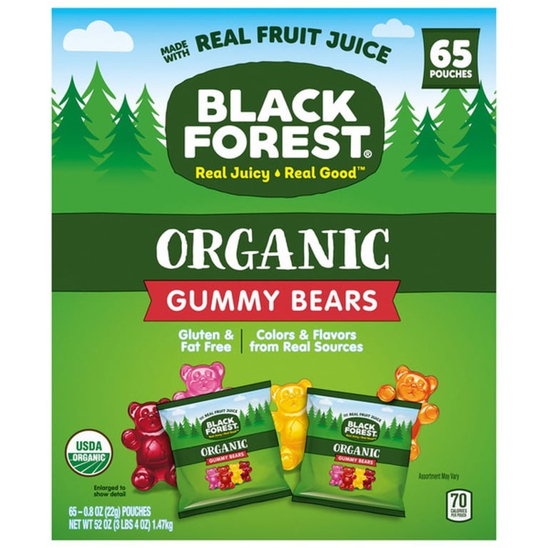 Black Forest Organic Gummy Bears, 8 oz, 65-count