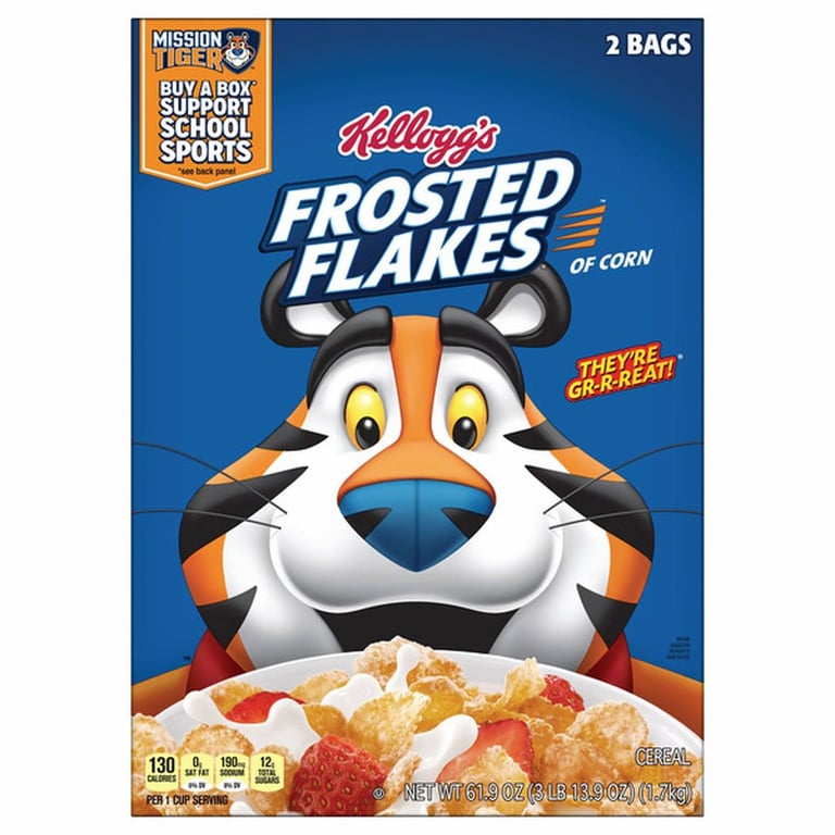 Kellogg's Frosted Flakes Cereal, 30.95 oz, 2-count