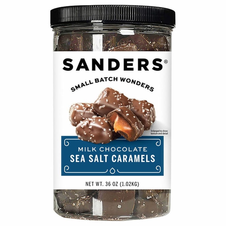 Sanders Milk Chocolate Sea Salt Caramels, 36 oz.