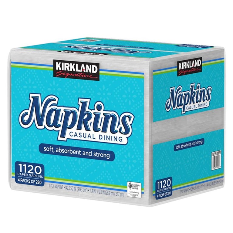 Kirkland Signature Napkins, 4-Packs, 1120 napkins