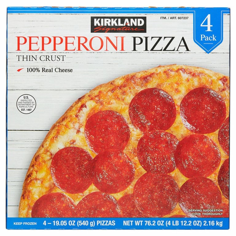 Kirkland Signature Pepperoni Pizza, 19.05 oz, 4-count