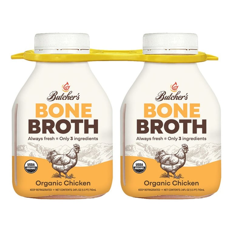 Roli Roti Organic Chicken Bone Broth, 24 fl oz, 2 count