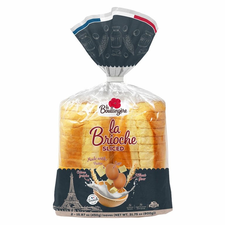 La Boulangere La Brioche Sliced Bread, 15.87 oz, 2-count