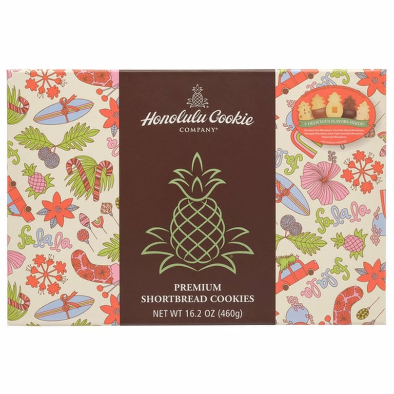 Honolulu Cookie Company Premium Shortbread Cookies Variety Pack, 16.2 oz