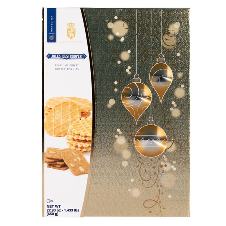Jules Destrooper Belgium Butter Biscuit Variety Pack, 22.93 oz, Assorted Colors