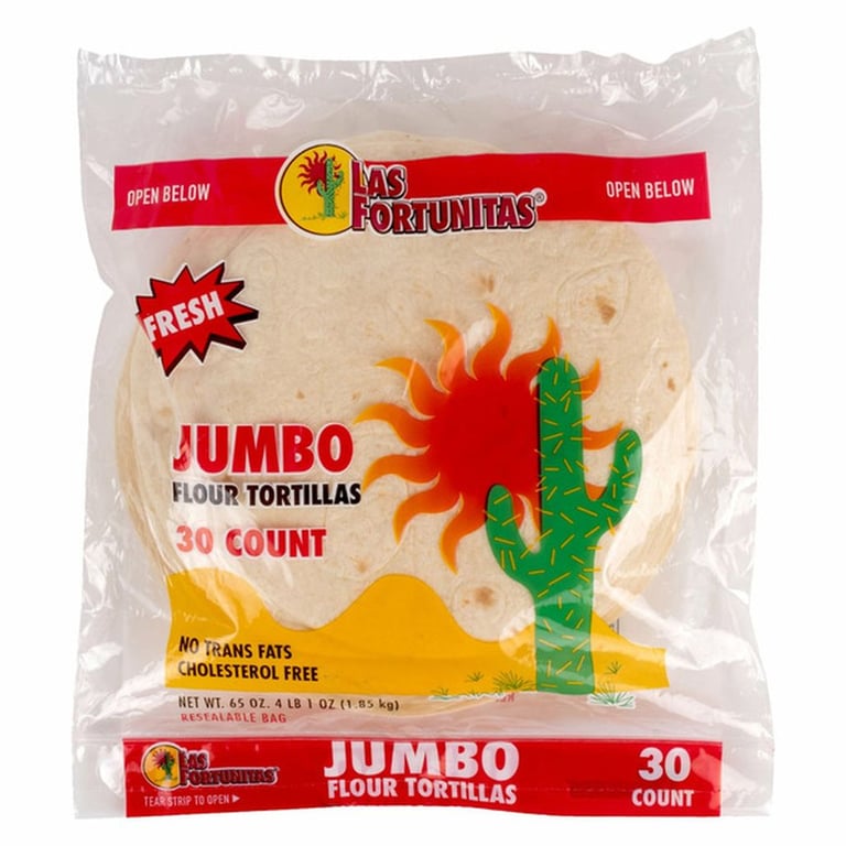 Las Fortunitas 10" Flour Tortillas, 30 count , 65 ounces