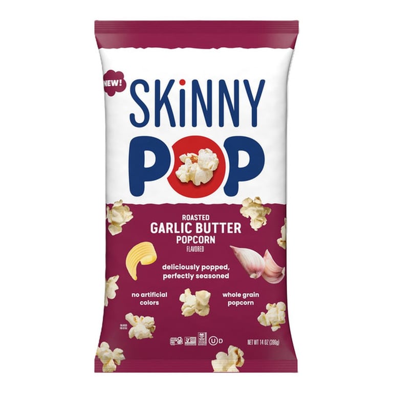 Skinny Pop Roasted Garlic Butter Popcorn, 14oz