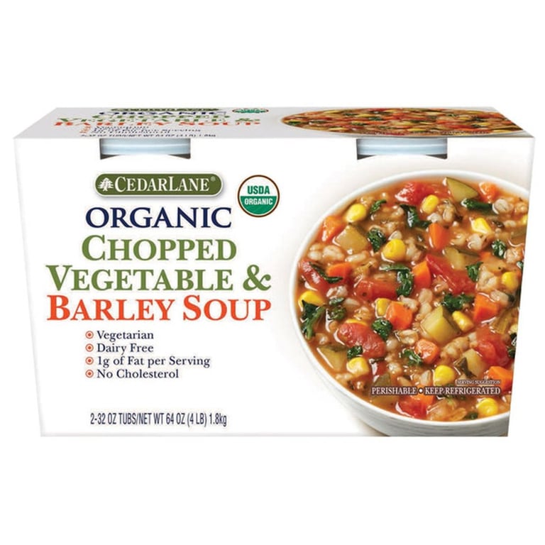 Cedar Lane Organic Chopped Vegetable & Barley Soup, 32 oz, 2-count