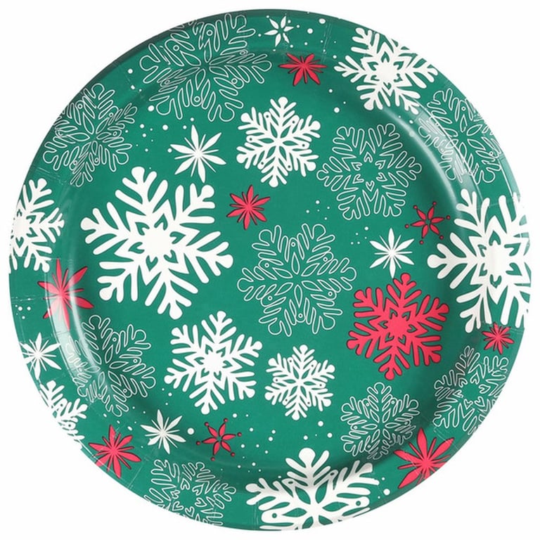 Hutamaki Pizazz Winter Plate, 10 in, 100-count