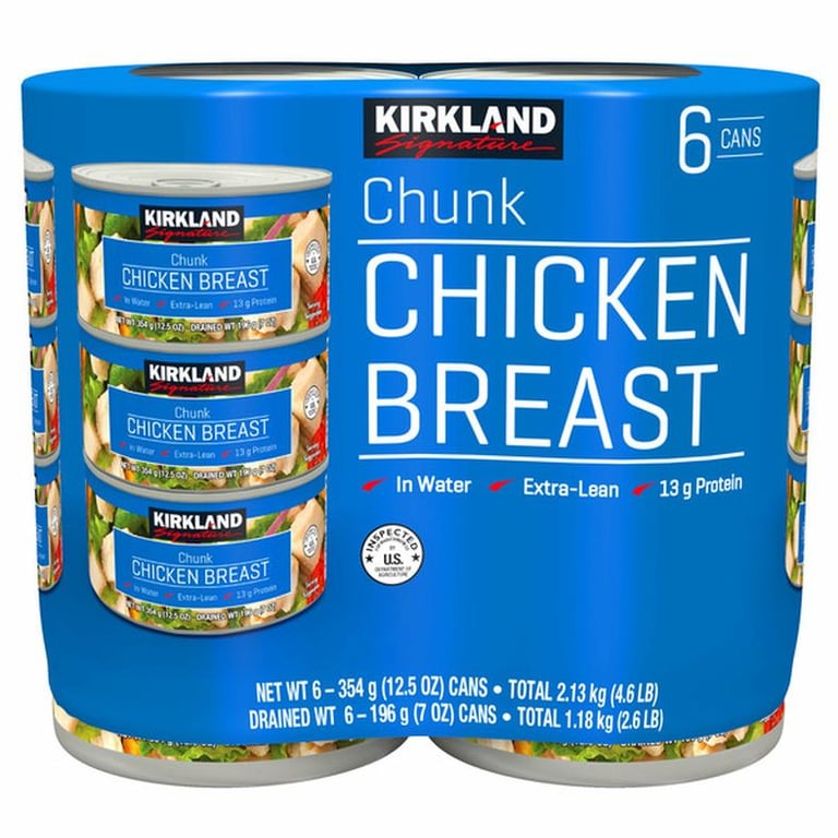 Kirkland Signature Canned Chicken 6 Pack 12.5 ounces EA