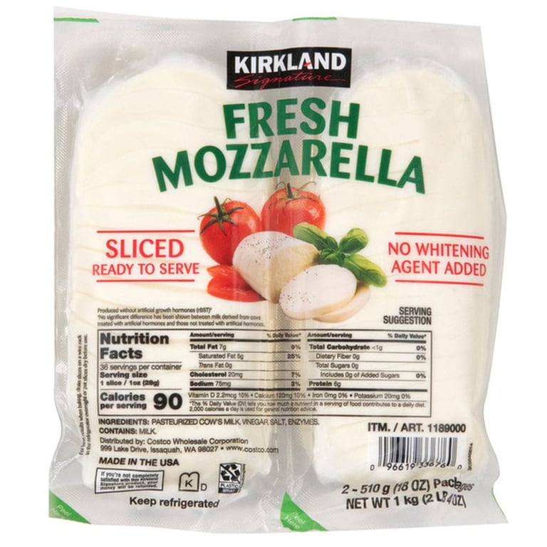 Kirkland Signature Fresh Mozzarella, 18 oz, 2-count