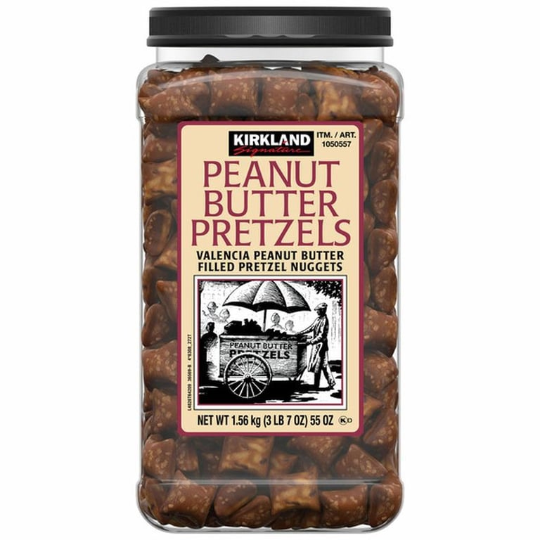 Kirkland Signature Peanut Butter Filled Pretzel Nuggets, 55 oz
