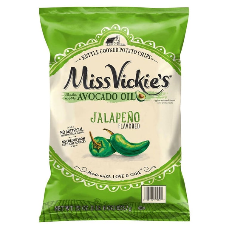 Miss Vickie's Jalapeno Kettle Cooked Potato Chips, 22 oz