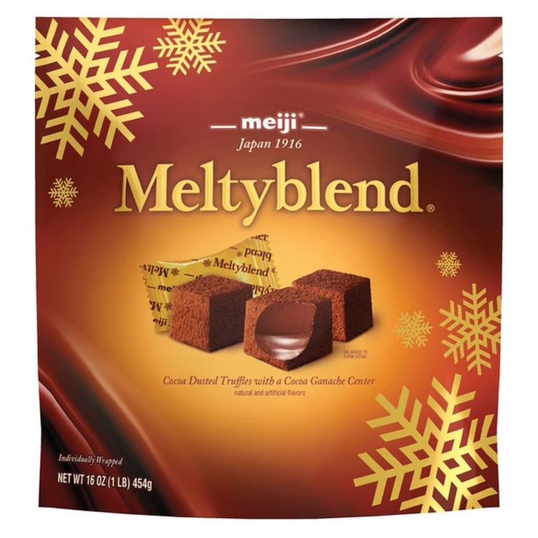 Meiji Meltyblend Cocoa Dusted Truffles, 16 oz