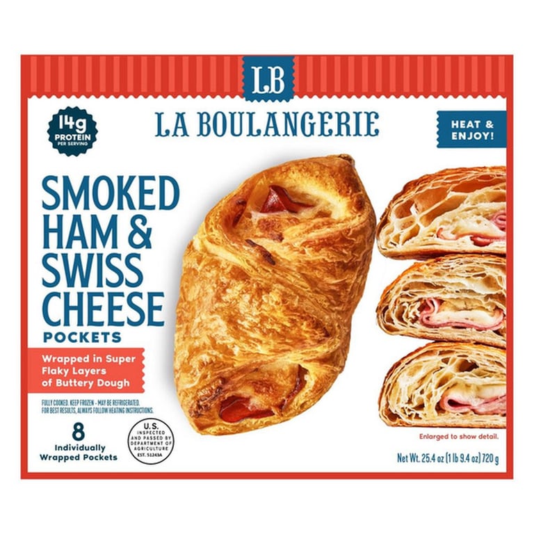 La Boulangerie Smoked Ham & Swiss Cheese Pockets, 25.4 oz