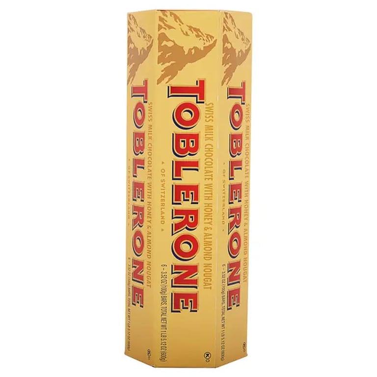 Toblerone Swiss Milk Chocolate Bar, 3.52 oz, 6-Count