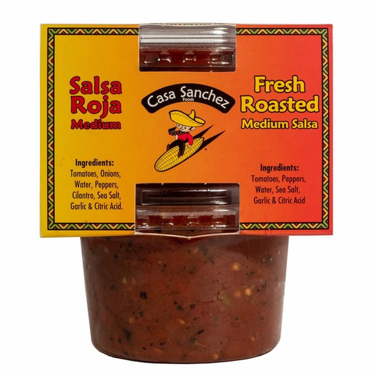 Casa Sanchez Fresh Roasted Medium Salsa, 15 oz, 2-count