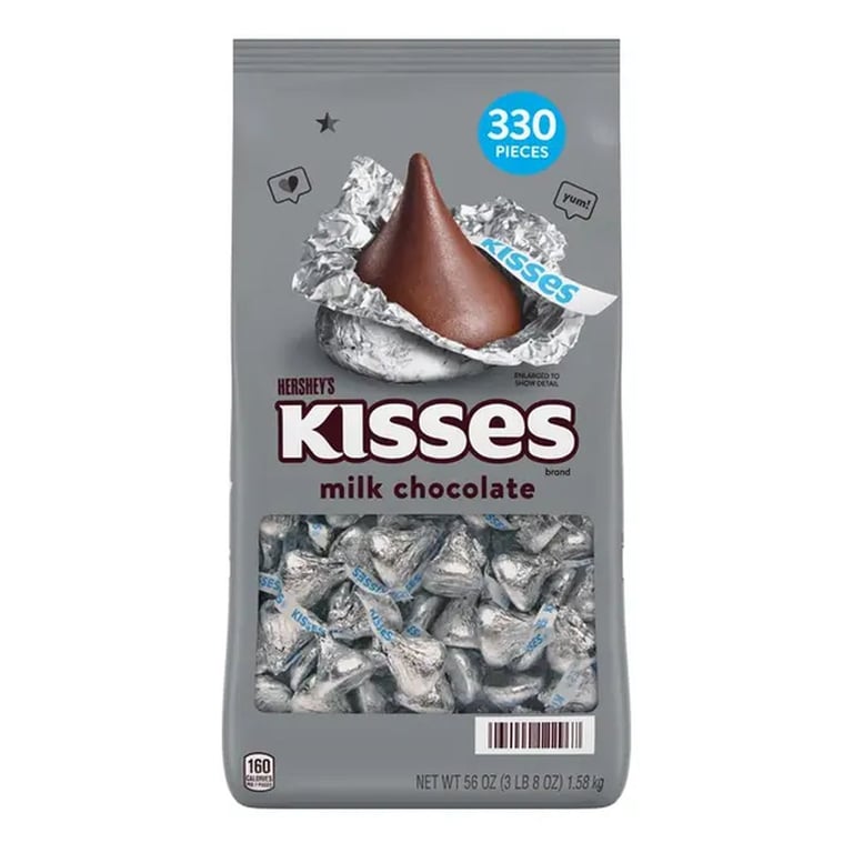 Hershey's Kisses, Milk Chocolate, 56 oz, 330-count