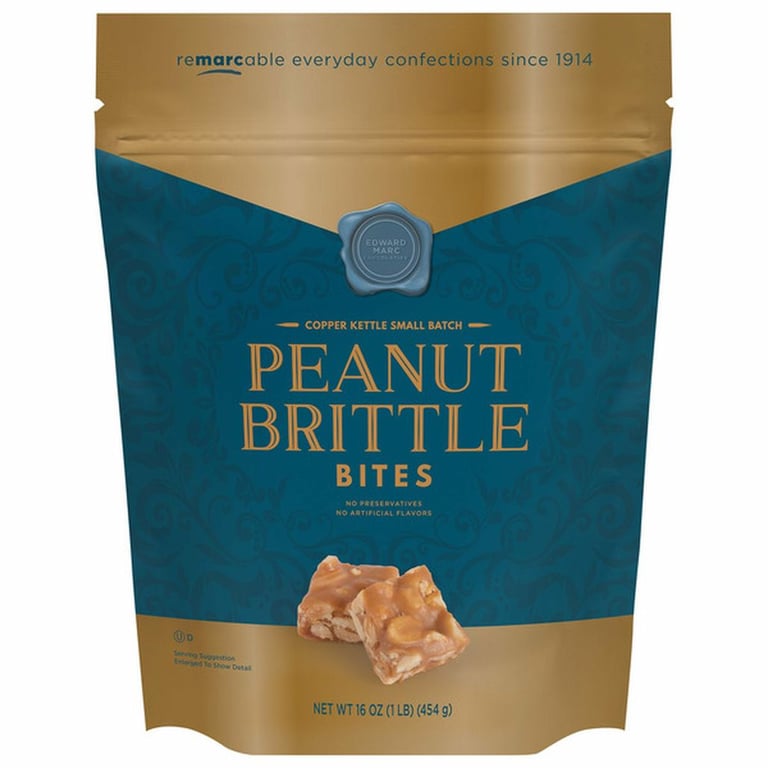Edward Marc Peanut Brittle Bites, 16 oz