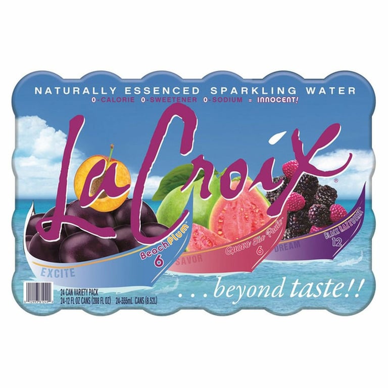 La Croix Sparkling Water, Variety Pack, 12 fl oz, 24-count