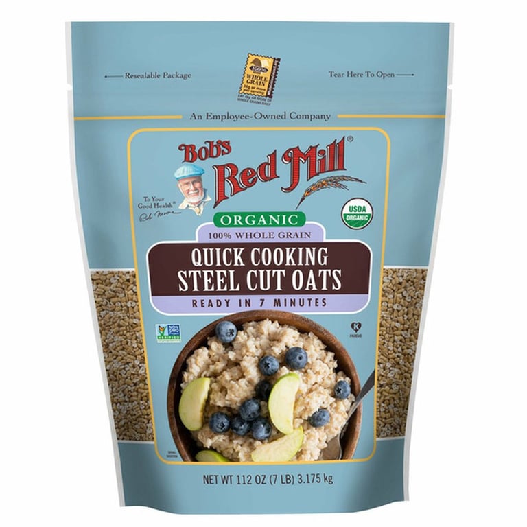 Bob's Red Mill Organic Quick Cooking Steel Cut Oats, 7 lbs