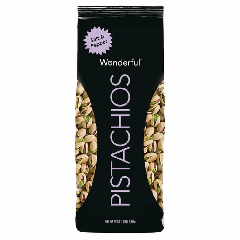 Wonderful In-Shell Pistachios, Salt & Pepper, 3 lbs