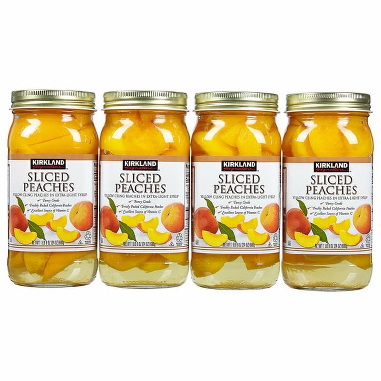 Kirkland Signature Sliced Peaches, 24 oz, 2-count
