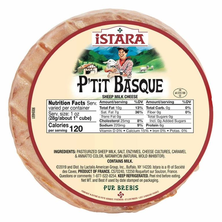 iStara P'Tit Basque Cheese