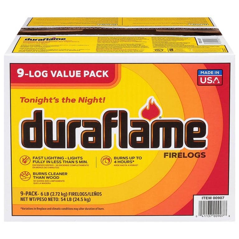 Duraflame 4-Hour Firelogs Value Pack, 9-count