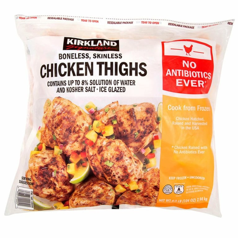 Kirkland Signature Chicken Thighs, Boneless Skinless, 6.5 lbs
