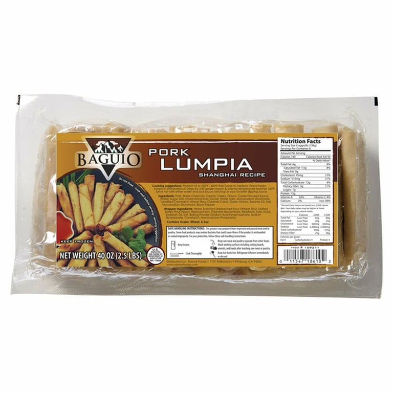 Baquio Pork Lumpia, Shanghai Recipe, 40 oz