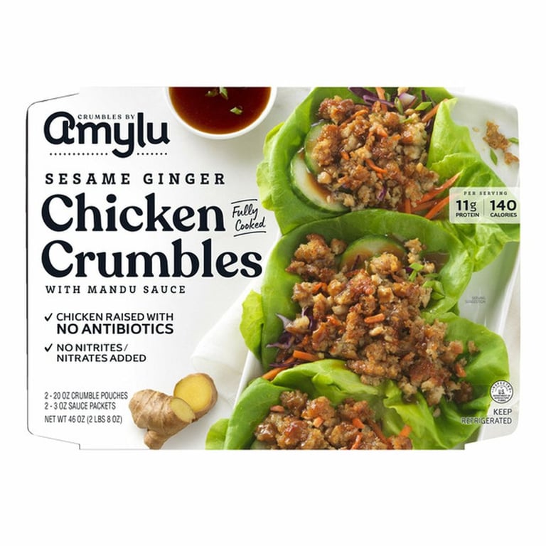 Amylu Sesame Ginger Chicken Crumbles, 46 oz