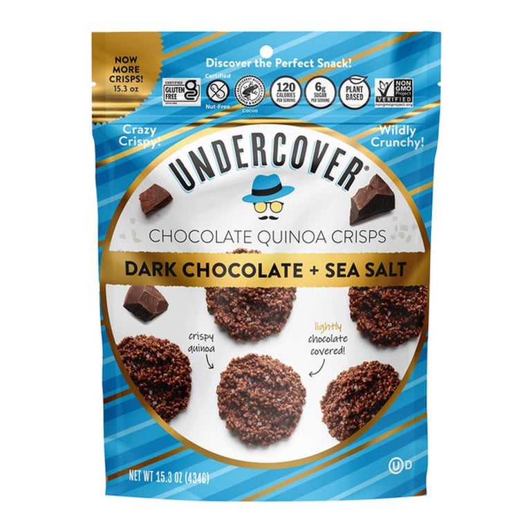 Undercover Chocolate Dark Chocolate Quinoa Crisps, 15.3 oz